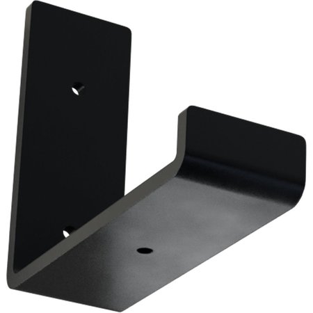 EKENA MILLWORK 2"W x 6"D x 5 1/2"H Steel Hanging Shelf Bracket, Powder Coated Black BKTM02X06X05HSPBL